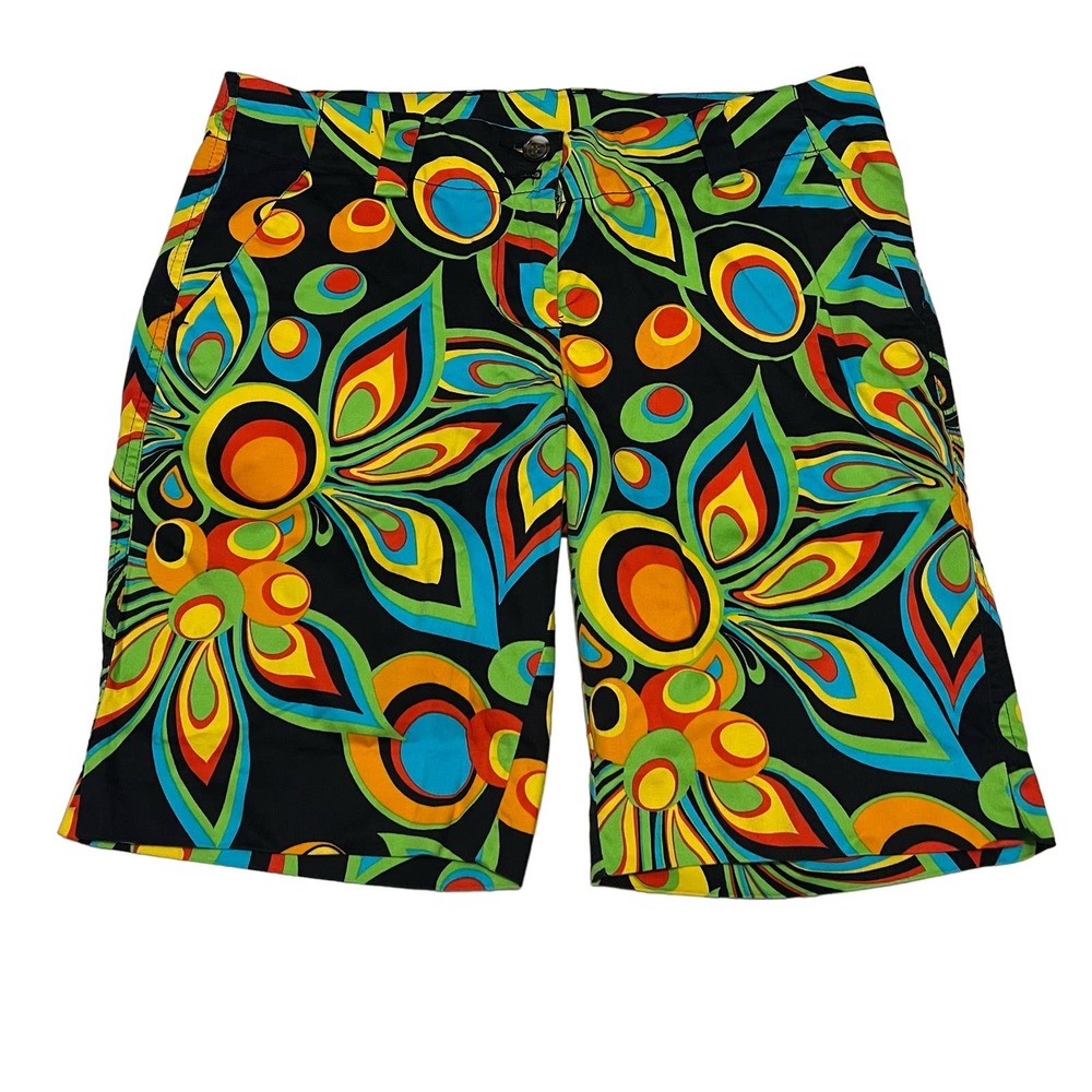Loudmouth Golf Shorts Size 6 Psychedelic Floral Jungle